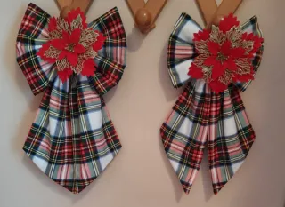 Fiocchi Natalizi Decorativi Tartan