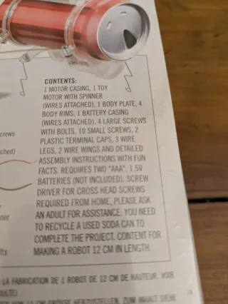 Kit scientifico Robot Soda Can Robug 4M