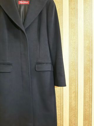 Cappotto Max Mara Studio nero slim fit