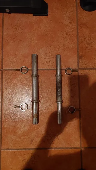 2 Mancuernas Cromadas con Agarre