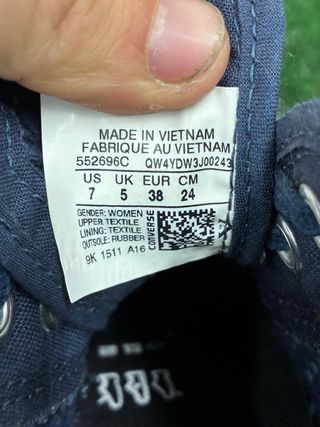 Converse All Star Blu 38