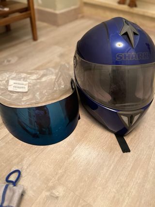 Casco moto Shark Azul