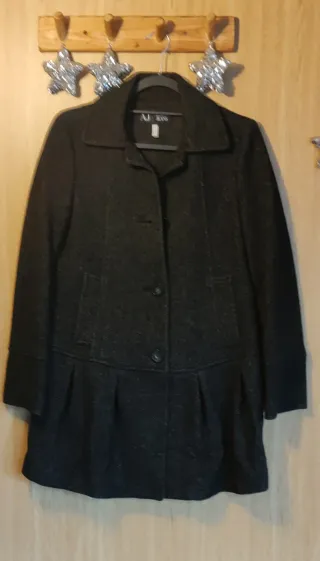 Abrigo Armani Jeans Negro Mujer