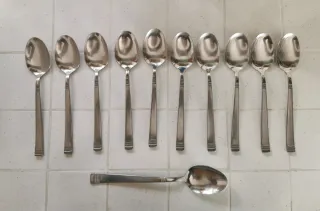 Set 11 Cucchiai Vintage in acciaio