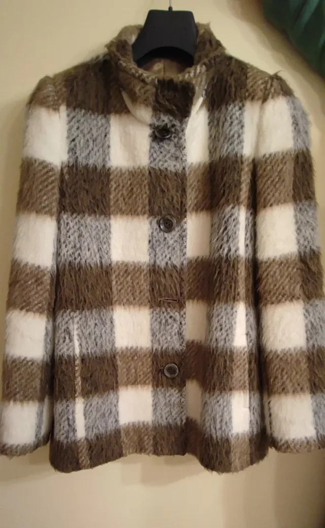 Abrigo cuadros mujer