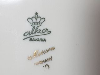 Scatola porcellana Bavaria fiori blu anni '60