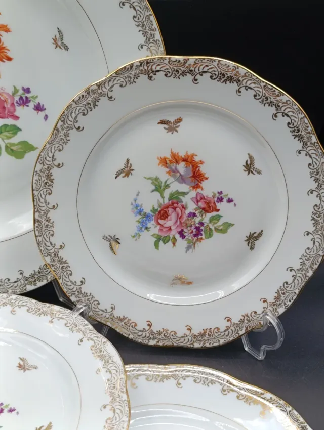 Juego postre o aperitivos porcelana francesa SFP