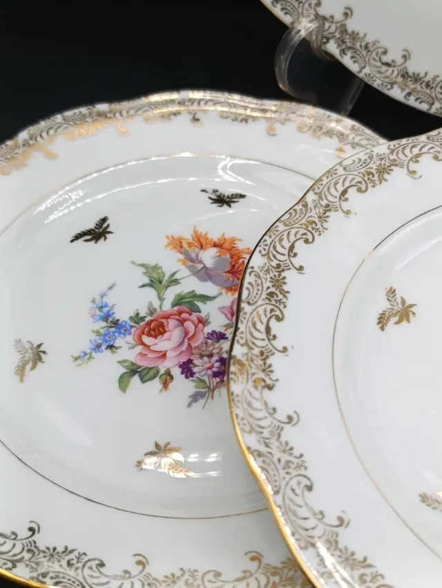 Juego postre o aperitivos porcelana francesa SFP