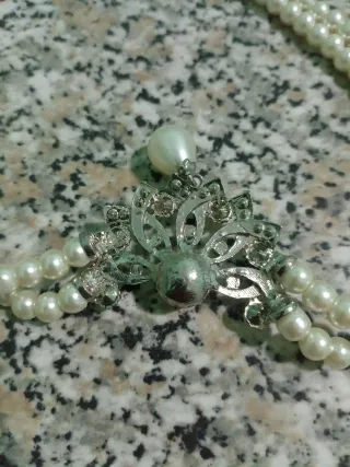 Collana perle e cristalli stile antico