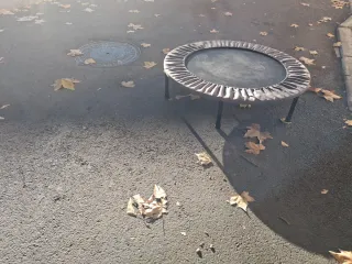 Cama elástica redonda gris