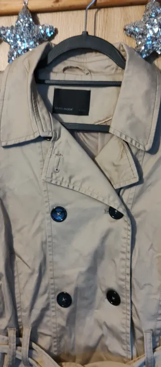 Gabardina beige mujer