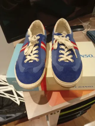 Zapatillas El Ganso Azul y Rojo