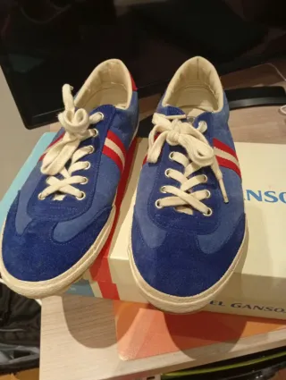 Zapatillas El Ganso Azul y Rojo