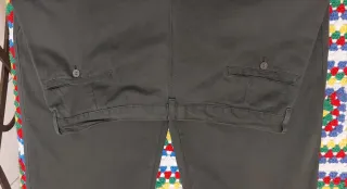 Pantaloni uomo taglia 54 verde con pinces