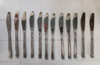 Set 24 coltelli vintage acciaio inox