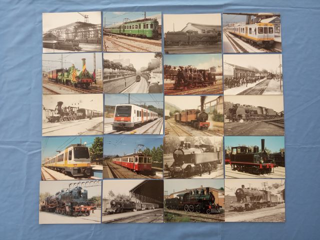 Collezione 20 Cartoline Amics del Ferrocarril anni '80