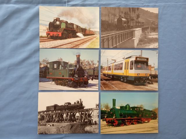 Coleção 24 Postais Amics del Ferrocarril anos 80