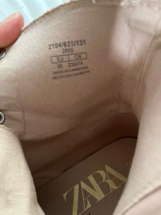 Botines Zara Beige Talla 36
