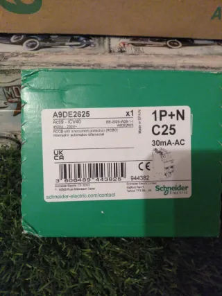 Dpn vigi 25A Diferencial Schneider A9DE2625 2P 25A