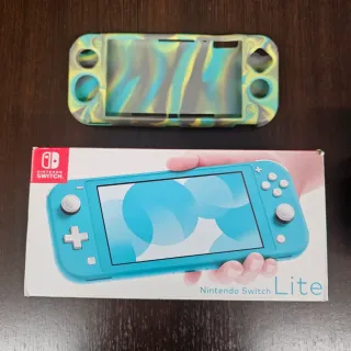 Nintendo Switch Lite Blu + Custodia + Scatola