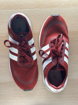 Deportivas Adidas N-5923 Rojas y Blancas