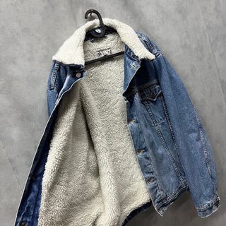 Giacca Denim Mustang Sherpa Y2K Vintage XXL