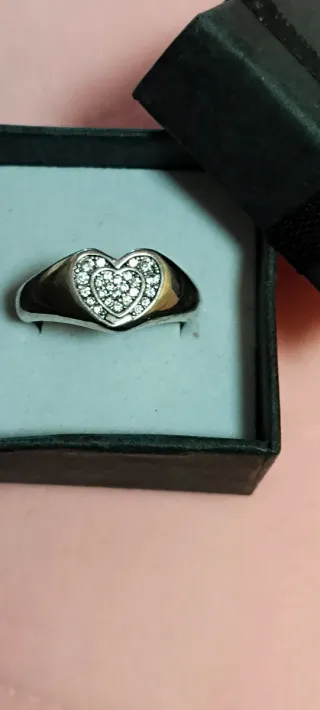 Anillo Corazón Plata Ley 925 Circonitas