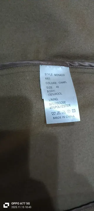 Cappotto Borromini Uomo Cammello