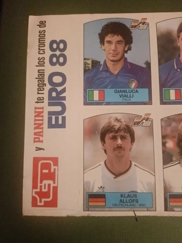 Cromos Panini EURO 88 TP