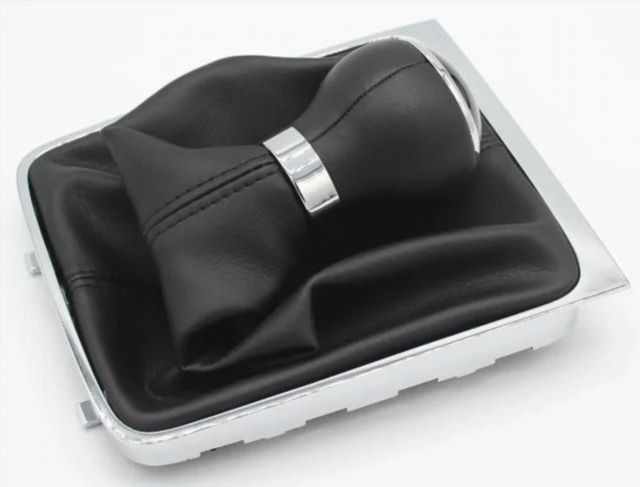 Pomo palanca cambios Volkswagen Passat B6 cuero 5