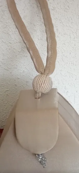 Bolso fiesta vintage beige y dorado