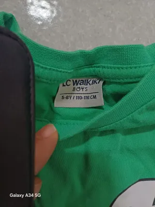 Maglietta bambino verde coccodrillo BE STRONG! 5-6