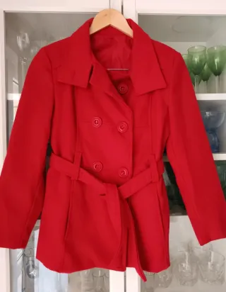Abrigo mujer talla L rojo