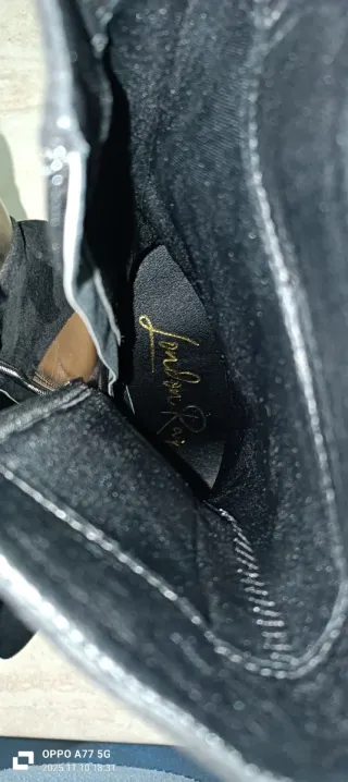 Stivali London Rag neri e oro