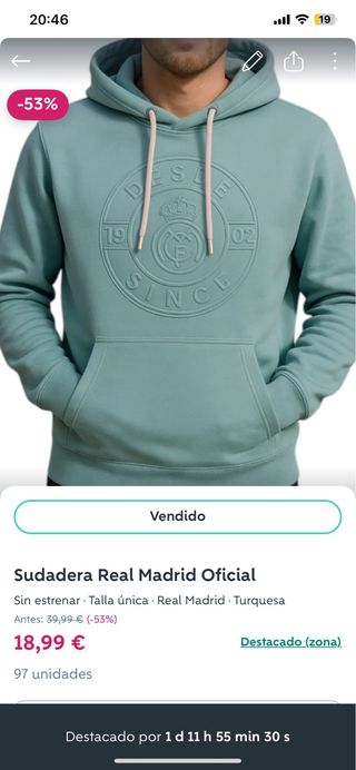 Sudadera y Botella Real Madrid Oficial