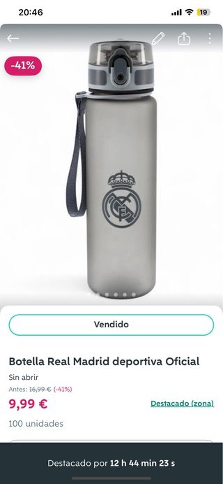Sudadera y Botella Real Madrid Oficial