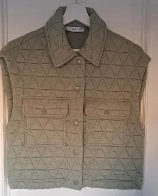 Chaleco acolchado mujer Mango verde oliva