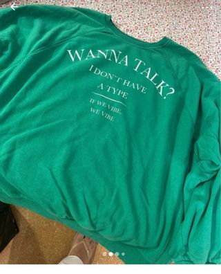 Sudadera Bershka verde I DON'T HAVE A TYPE