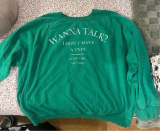 Sudadera Bershka verde I DON'T HAVE A TYPE