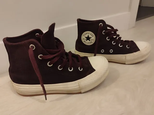 Sneakers Converse bordeaux per bambina taglia 35