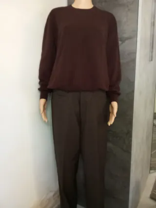 Maglione vintage lana e cashmere marrone M/L