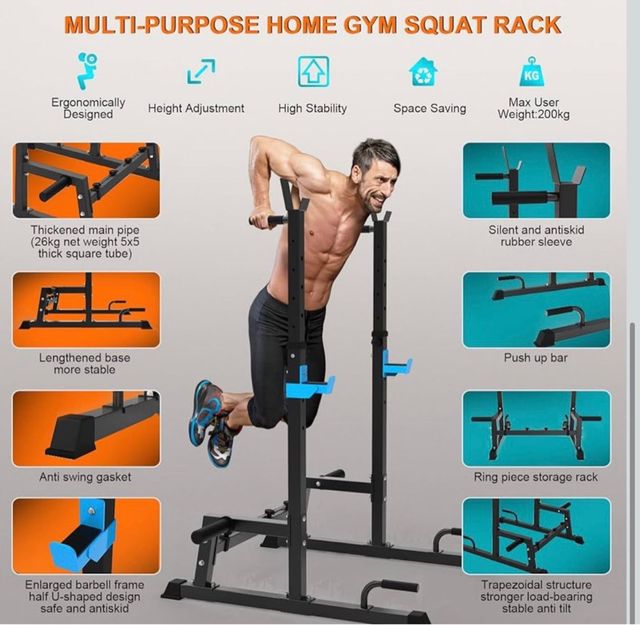 Rack de musculación con muy poco uso.