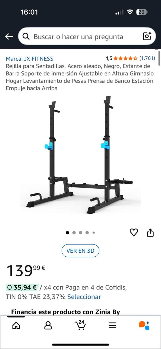 Rack de musculación con muy poco uso.