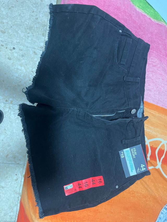 Pantalones cortos vaqueros negros
