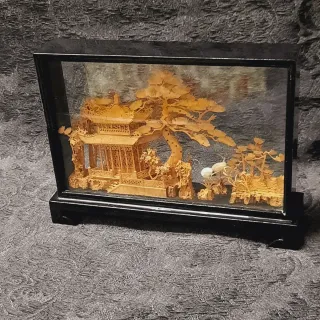 Diorama Cinese in Teca