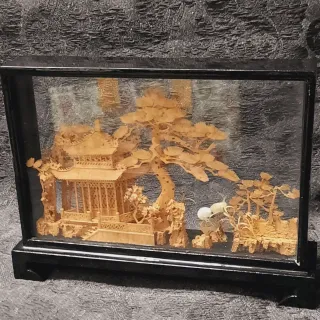 Diorama Cinese in Teca