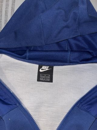 Felpa Nike con cappuccio blu e grigia