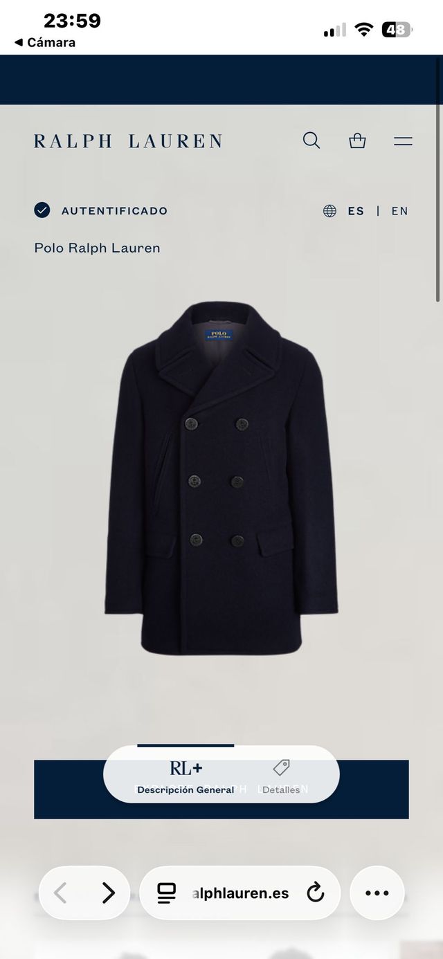 Abrigo Polo Ralph Lauren Azul Marino