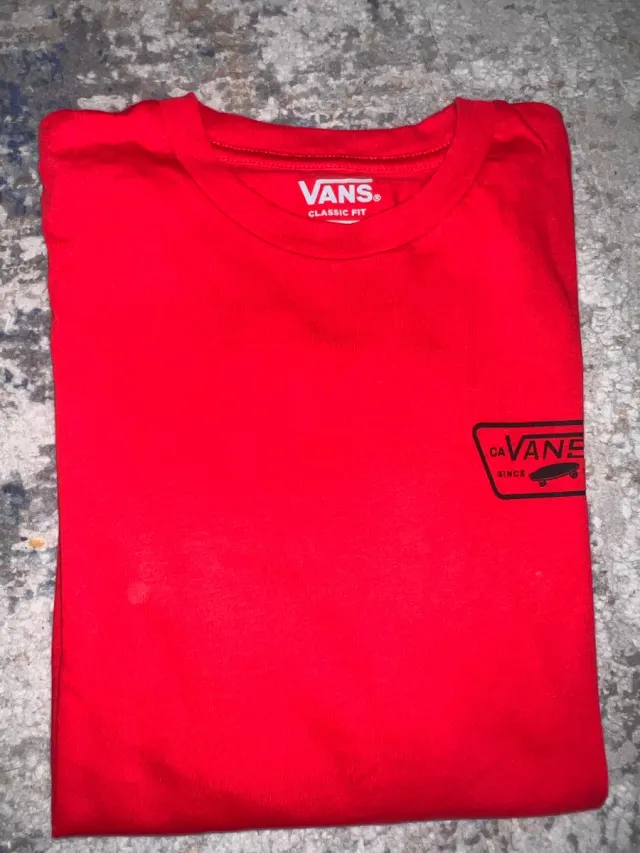 Camiseta Vans Roja Manga Larga