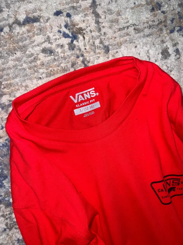 Camiseta Vans Roja Manga Larga